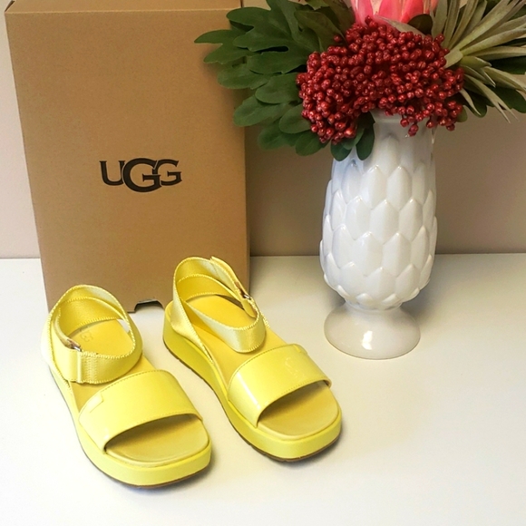 UGG Shoes - UGGS Yellow Women's Lennox Sandals Size 7.5